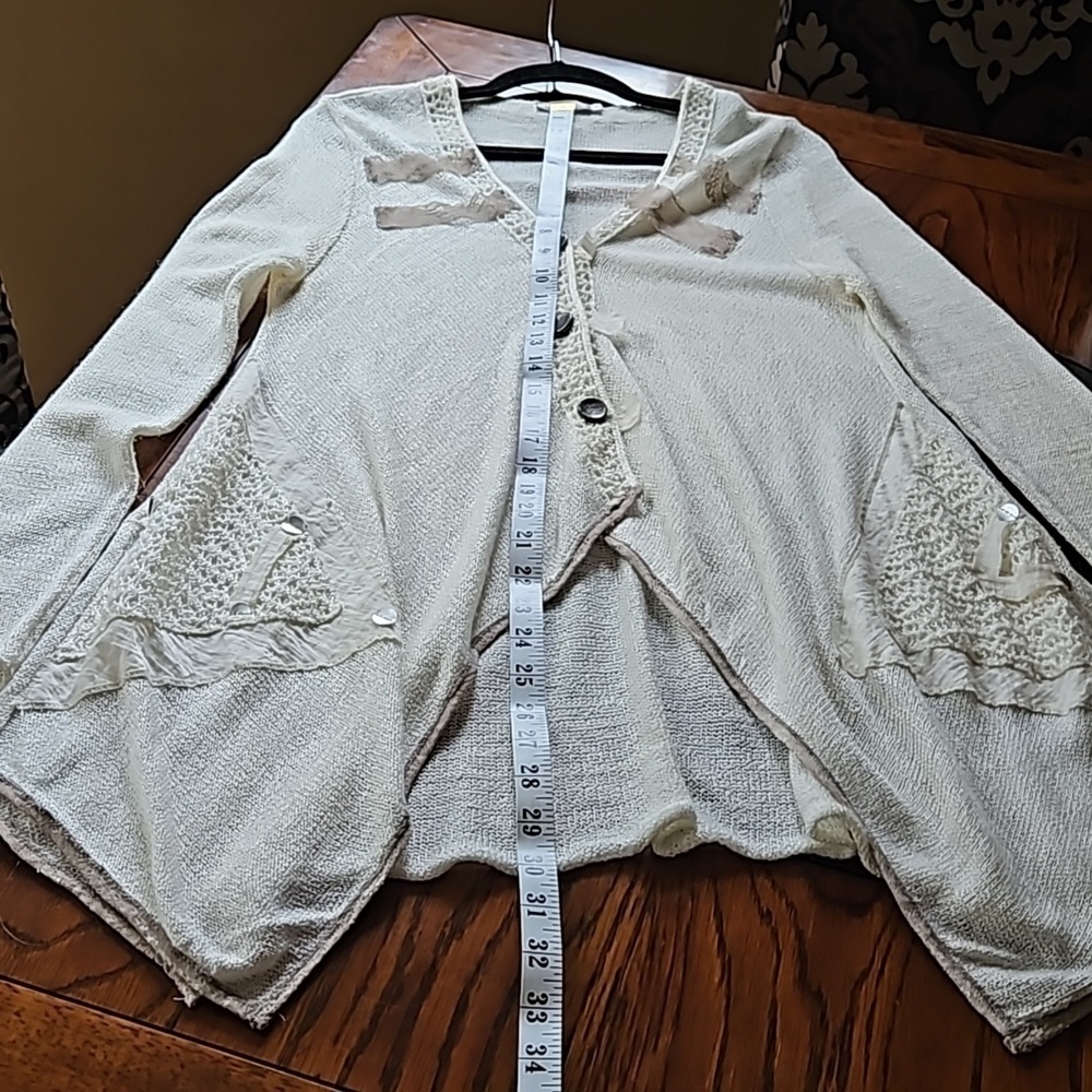 Caty Lesca Knit Lace Cardigan Sweater Size 3 - Picture 16 of 16